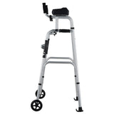 Portable Air Conditioners: VEVOR 2 in 1 Folding Walker & Removable Armrests, Height Adjustable Foldable Walker with 5" Solid Wheels, Lightweight Aluminum | Front Wheeled Mobility Aid for Elderly Handicapped Disabled, 450 Pounds
