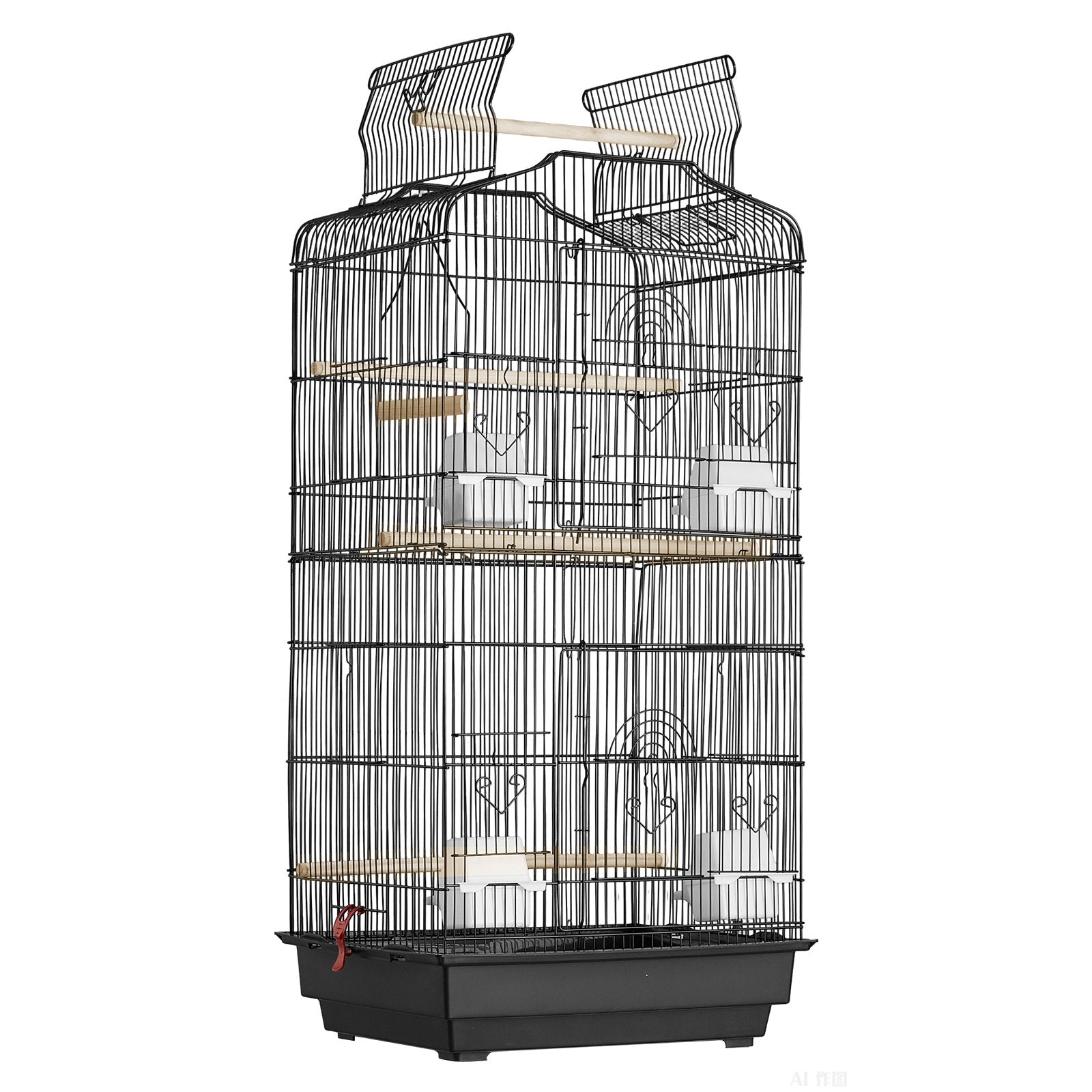 Bird Cages & Stands: VEVOR Bird Flight Cage 39 in Hanging Metal Parakeet Cage for Cockatiels Parrot