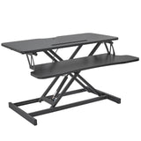 Desk Accessories: VEVOR Standing Desk Converter, Two-Tier Stand up Desk Riser, 800 mm Large Sit to Stand Desk Converter,140-510 mm Adjustable Height, for Monitor, Keyboard & Accessories Used in Home Office