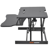Desk Accessories: VEVOR Standing Desk Converter, Two-Tier Stand up Desk Riser, 800 mm Large Sit to Stand Desk Converter,140-510 mm Adjustable Height, for Monitor, Keyboard & Accessories Used in Home Office