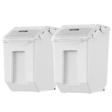 Food Storage: VEVOR Ingredient Storage Bin, 2 x 15L Dispenser Bin with 2 Measuring Cups, Attachable Casters and Airtight Lid, 2 Pcs/Set Dog Pet Food Storage Container, PP Material Kitchen Rice Cereal Flour Bin