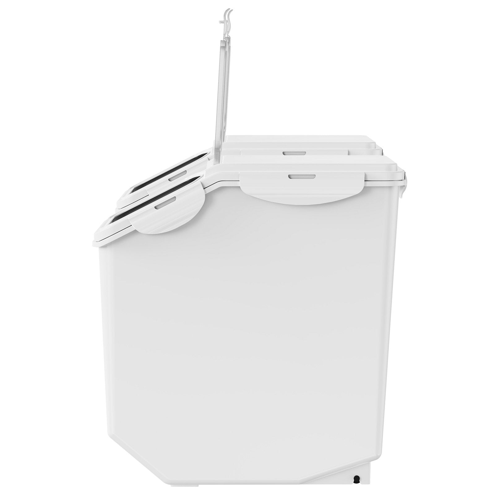Food Storage: VEVOR Ingredient Storage Bin, 2 x 15L Dispenser Bin with 2 Measuring Cups, Attachable Casters and Airtight Lid, 2 Pcs/Set Dog Pet Food Storage Container, PP Material Kitchen Rice Cereal Flour Bin