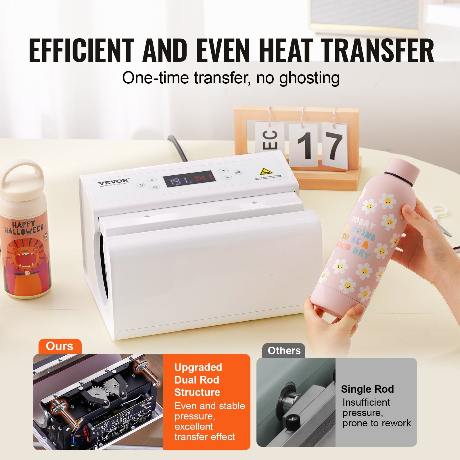 Auto Tumbler Heat Press Machine 325-887 ml Sublimation Mug Heat Press White