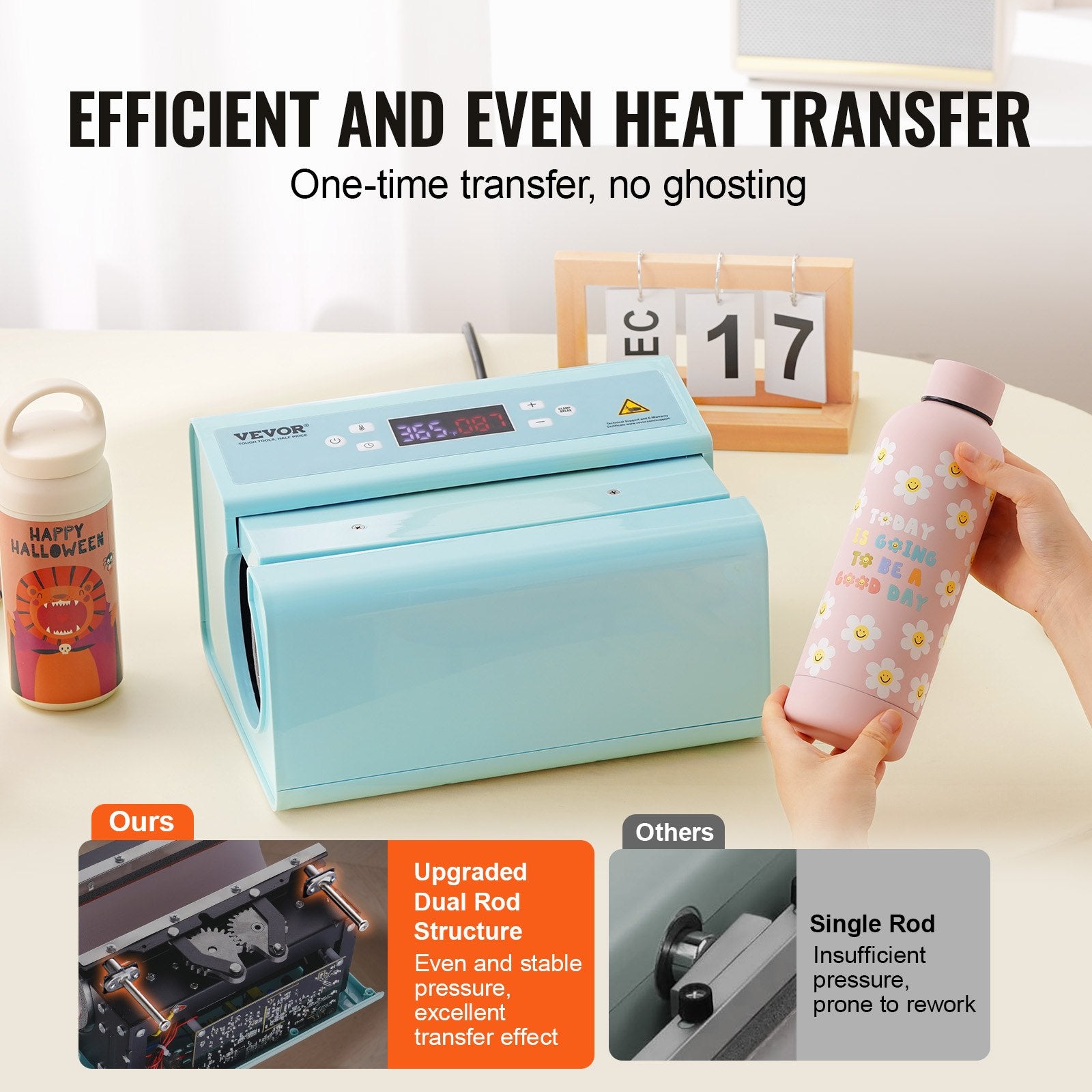 Auto Tumbler Heat Press Machine 325-887 ml Sublimation Mug Heat Press Blue