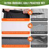 Golf Training Aids: VEVOR Golf Net, 10x7ft All in 1 Practice Net, Indoor Outdoor Home Golf Swing Training, Golf Hitting Aid Net with Target/Turf Mats/Balls/Tee/Golf Club/Bag, for Backyard Driving Chipping, Gift for Men