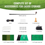 Golf Training Aids: VEVOR Golf Net, 10x7ft All in 1 Practice Net, Indoor Outdoor Home Golf Swing Training, Golf Hitting Aid Net with Target/Turf Mats/Balls/Tee/Golf Club/Bag, for Backyard Driving Chipping, Gift for Men