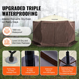 Tents: VEVOR Pop Up Gazebo Tent, Pop-Up Screen Tent 6 Sided Canopy Sun Shelter with 6 Removable Privacy Wind Cloths & Mesh Windows, 11.5x11.5FT Quick Set Screen Tent with Mosquito Netting, Brown