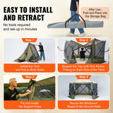 Tents: VEVOR Pop Up Gazebo Tent, Pop-Up Screen Tent 6 Sided Canopy Sun Shelter with 6 Removable Privacy Wind Cloths & Mesh Windows, 12x12FT Quick Set Screen Tent with Mosquito Netting, Army Green