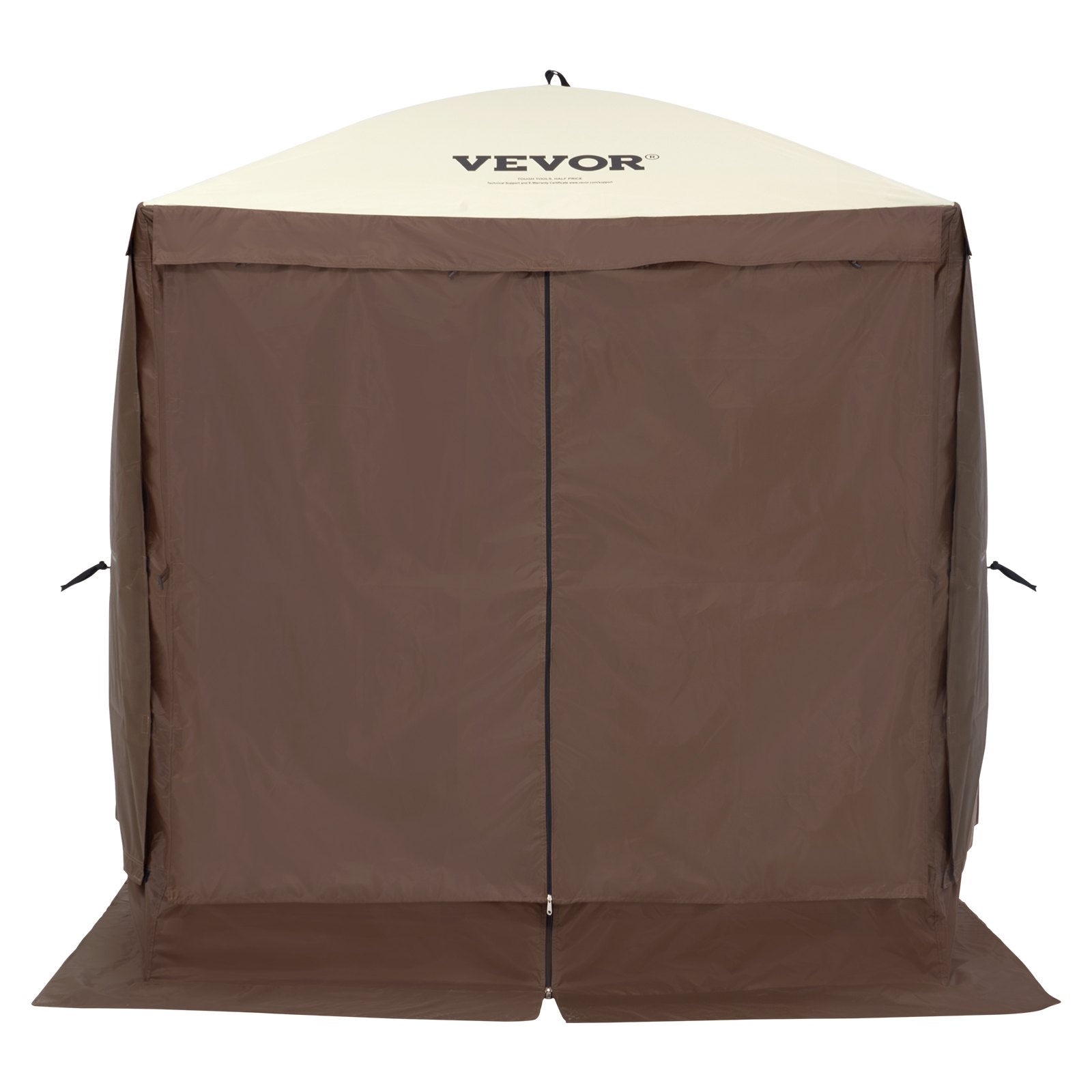 Tents: VEVOR Pop Up Gazebo Tent, Pop-Up Screen Tent 4 Sided Canopy Sun Shelter with 4 Removable Privacy Wind Cloths & Mesh Windows, 6x6FT Quick Set Screen Tent with Mosquito Netting, Brown