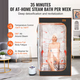 Outdoor Sofas & Lounge Sets: VEVOR Portable Steam Sauna Tent Full Size 1000W Personal Sauna Blanket W/ Chair, 880 x 880 x 1600 mm