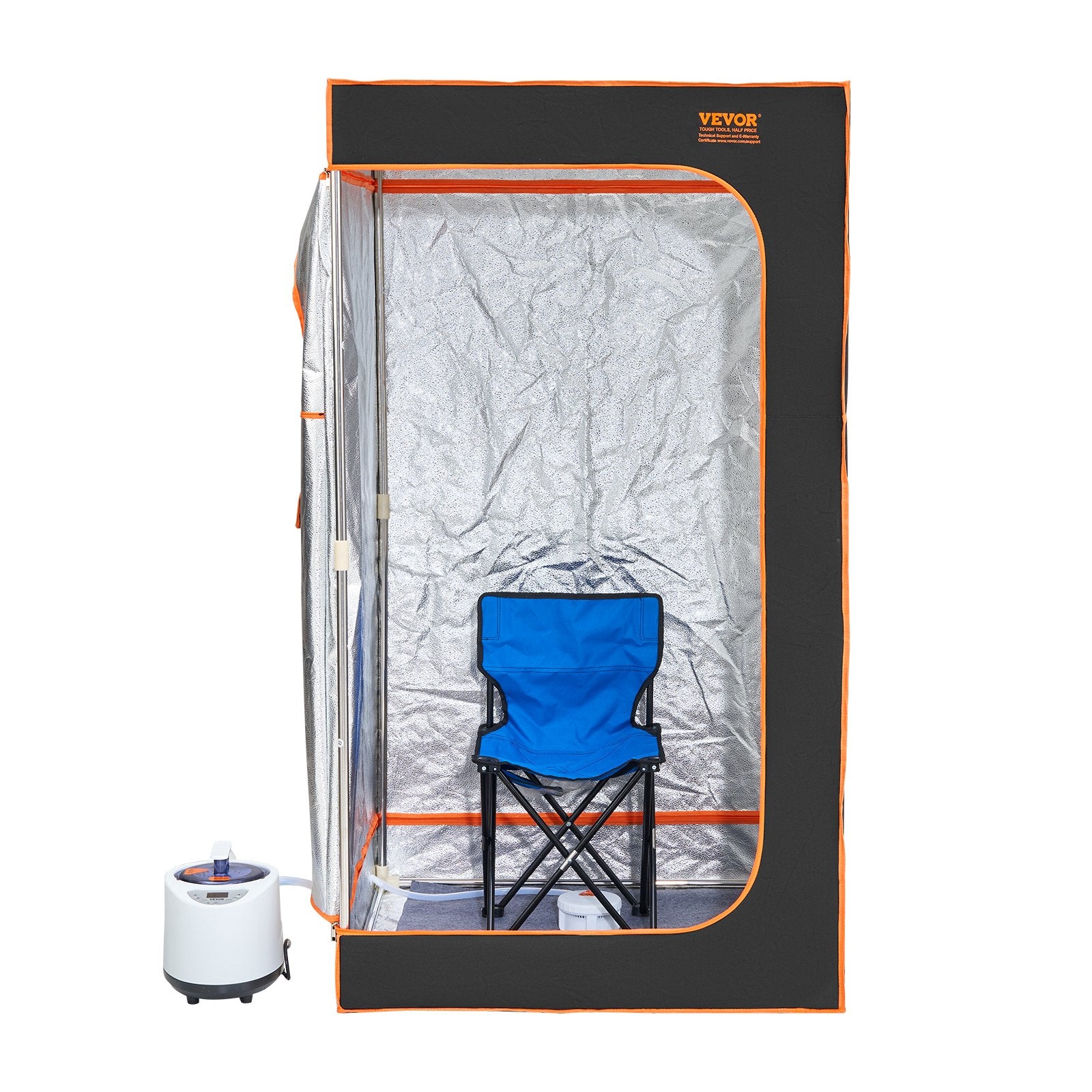 Outdoor Sofas & Lounge Sets: VEVOR Portable Steam Sauna Tent Full Size 1000W Personal Sauna Blanket W/ Chair, 880 x 880 x 1600 mm