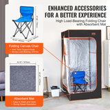 Blankets & Throws: VEVOR Portable Steam Sauna Tent Full Size 2000W Personal Sauna Blanket W/ Chair,880 x 880 x 1780 mm