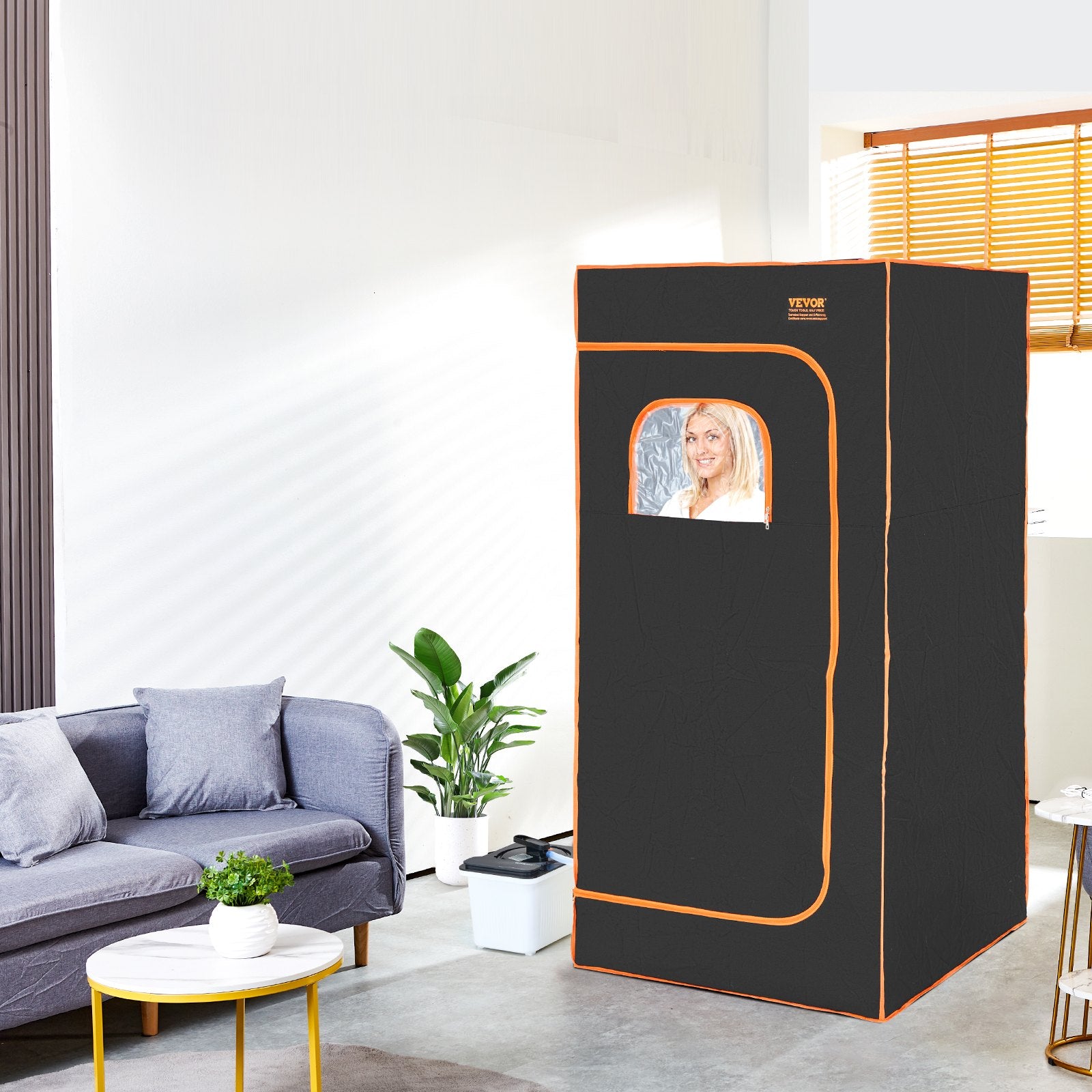 Blankets & Throws: VEVOR Portable Steam Sauna Tent Full Size 2000W Personal Sauna Blanket W/ Chair,880 x 880 x 1780 mm