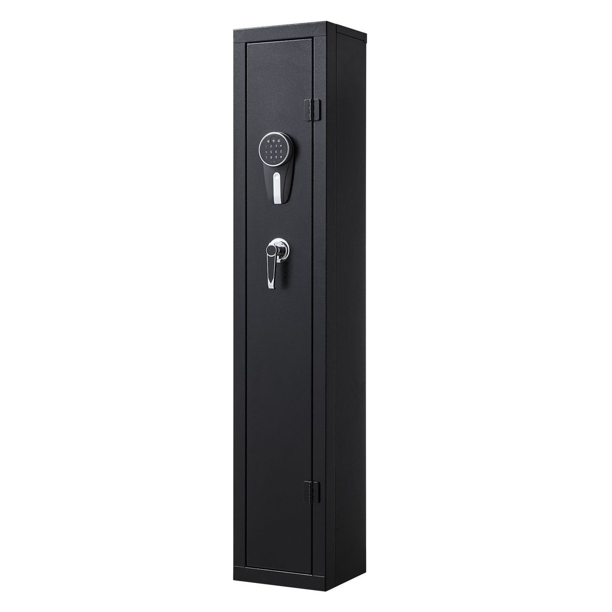 Gun Safe, Heavy Duty Cold-Rolled Steel Fireproof Rifle Cabinet with Digital Keypad & Key, Large Long Gun Cabinet with Magazine and LED Lighting, Adjustable Racks for Rifles, Pistols, Shotgun