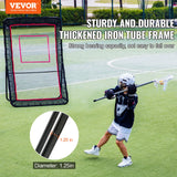 Basketball & Basketball Accessories: VEVOR Lacrosse Rebounder for Backyard, 5x7 Ft Volleyball Bounce Back Net, Pitchback Throwback Baseball Softball Return Training Screen, Adjustable Angle Shooting Practice Training Wall with Target