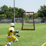 Basketball & Basketball Accessories: VEVOR Lacrosse Rebounder for Backyard, 5x7 Ft Volleyball Bounce Back Net, Pitchback Throwback Baseball Softball Return Training Screen, Adjustable Angle Shooting Practice Training Wall with Target