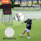 Basketball & Basketball Accessories: VEVOR Folding Lacrosse Rebounder for Backyard, 3x8 Ft Volleyball Bounce Back Net, Pitchback Throwback Baseball Softball Return Training Screen, Adjustable Angle Shooting Practice Training Wall, Black