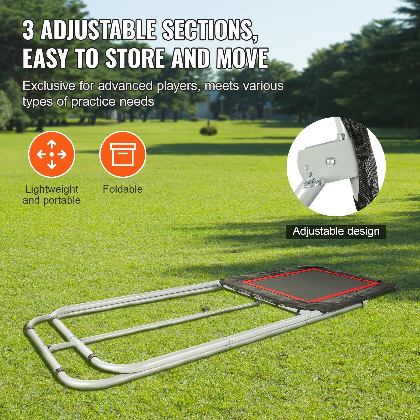 Basketball & Basketball Accessories: VEVOR Folding Lacrosse Rebounder for Backyard, 3x4 Ft Volleyball Bounce Back Net, Pitchback Throwback Baseball Softball Return Training Screen, Adjustable Angle Shooting Practice Training Wall, Black