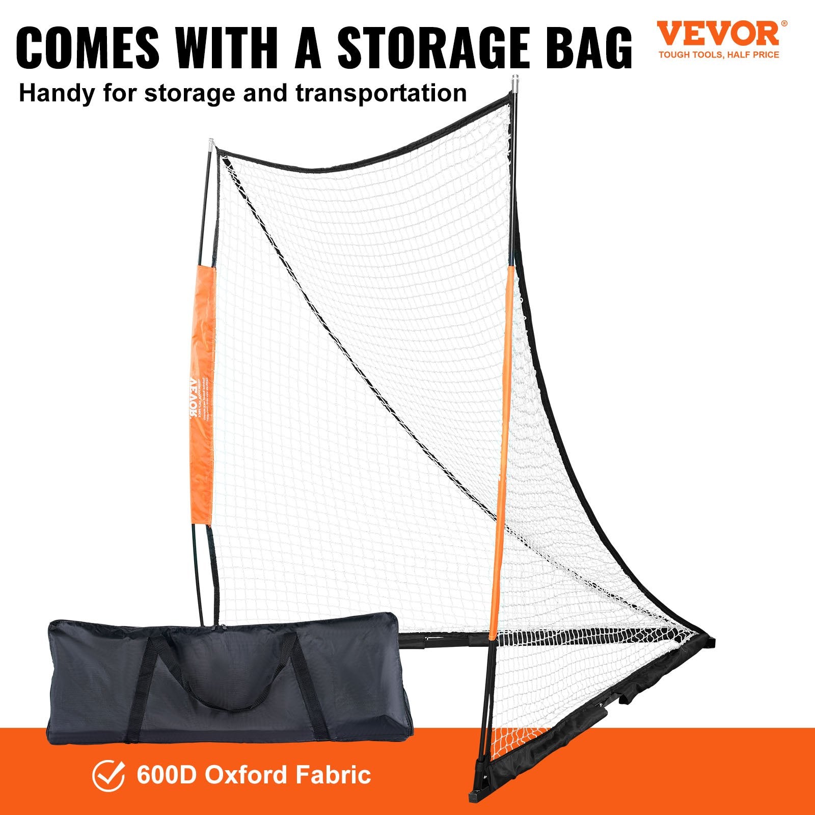 Basketball & Basketball Accessories: VEVOR Lacrosse Goal, 1.8mx1.8m Lacrosse Net, Portable Lacrosse Goal with Carry Bag, Fiberglass Rod Backyard Lacrosse Training Equipment, Easy Setup Collegiate Goal, Perfect for Youth Adult Training