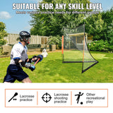 Basketball & Basketball Accessories: VEVOR Lacrosse Goal, 1.8mx1.8m Lacrosse Net, Portable Lacrosse Goal with Carry Bag, Fiberglass Rod Backyard Lacrosse Training Equipment, Easy Setup Collegiate Goal, Perfect for Youth Adult Training