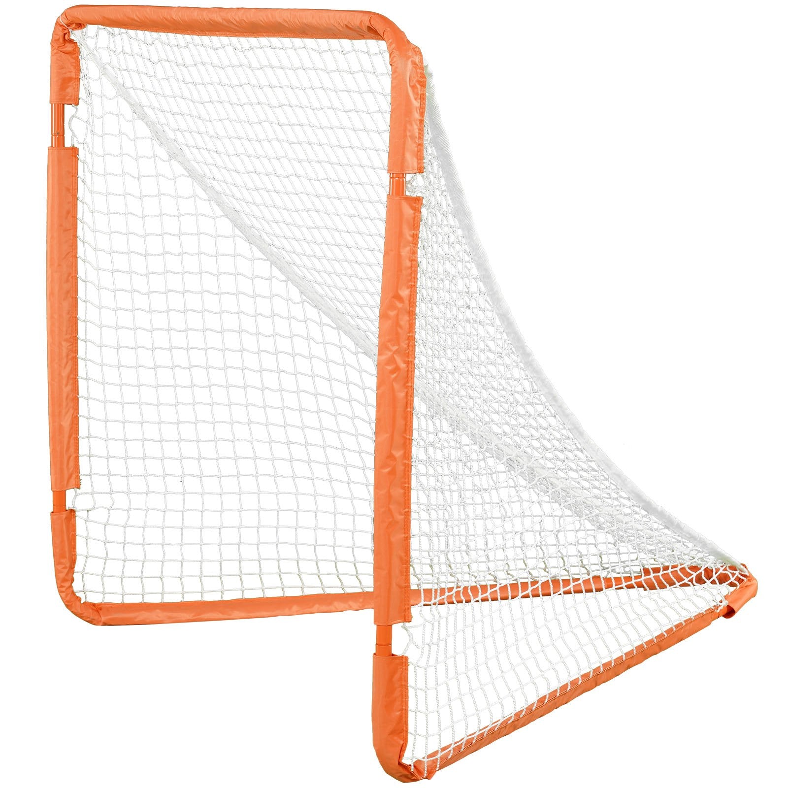 Basketball & Basketball Accessories: VEVOR Lacrosse Goal, 1.2 mx 1.2 m Small Kids Lacrosse Net, Folding Portable Lacrosse Goal with Carry Bag, Iron Frame Backyard Training Equipment, Quick & Easy Setup, Perfect for Youth Training, Orange