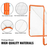 Basketball & Basketball Accessories: VEVOR Lacrosse Goal, 1.2 mx 1.2 m Small Kids Lacrosse Net, Folding Portable Lacrosse Goal with Carry Bag, Iron Frame Backyard Training Equipment, Quick & Easy Setup, Perfect for Youth Training, Orange