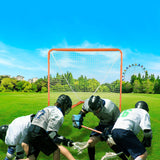 Basketball & Basketball Accessories: VEVOR Lacrosse Goal, 1.2 mx 1.2 m Small Kids Lacrosse Net, Folding Portable Lacrosse Goal with Carry Bag, Iron Frame Backyard Training Equipment, Quick & Easy Setup, Perfect for Youth Training, Orange