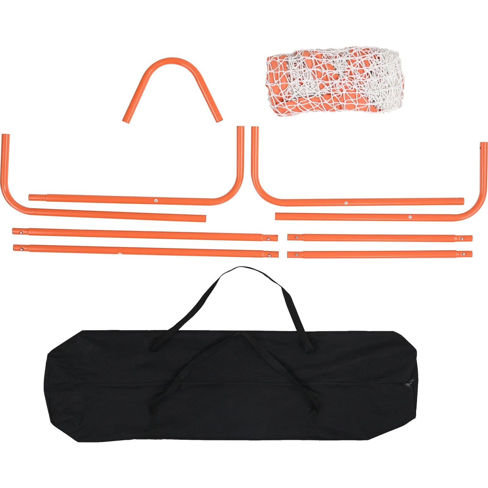 Basketball & Basketball Accessories: VEVOR Lacrosse Goal, 1.2 mx 1.2 m Small Kids Lacrosse Net, Folding Portable Lacrosse Goal with Carry Bag, Iron Frame Backyard Training Equipment, Quick & Easy Setup, Perfect for Youth Training, Orange