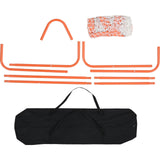 Basketball & Basketball Accessories: VEVOR Lacrosse Goal, 1.2 mx 1.2 m Small Kids Lacrosse Net, Folding Portable Lacrosse Goal with Carry Bag, Iron Frame Backyard Training Equipment, Quick & Easy Setup, Perfect for Youth Training, Orange