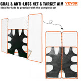 Basketball & Basketball Accessories: VEVOR 3-IN-1 Lacrosse Goal with Backstop and Target,3.7mx2.7m Lacrosse Net, Steel Frame Backyard Lacrosse Rebounder Equipment, Quick & Easy Setup Training Net, Perfect for Youth Adult Training, Orange