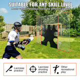 Basketball & Basketball Accessories: VEVOR 3-IN-1 Lacrosse Goal with Backstop and Target,3.7mx2.7m Lacrosse Net, Steel Frame Backyard Lacrosse Rebounder Equipment, Quick & Easy Setup Training Net, Perfect for Youth Adult Training, Orange