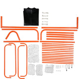Basketball & Basketball Accessories: VEVOR 3-IN-1 Lacrosse Goal with Backstop and Target,3.7mx2.7m Lacrosse Net, Steel Frame Backyard Lacrosse Rebounder Equipment, Quick & Easy Setup Training Net, Perfect for Youth Adult Training, Orange