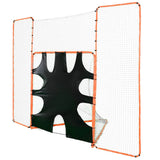 Basketball & Basketball Accessories: VEVOR 3-IN-1 Lacrosse Goal with Backstop and Target,3.7mx2.7m Lacrosse Net, Steel Frame Backyard Lacrosse Rebounder Equipment, Quick & Easy Setup Training Net, Perfect for Youth Adult Training, Orange