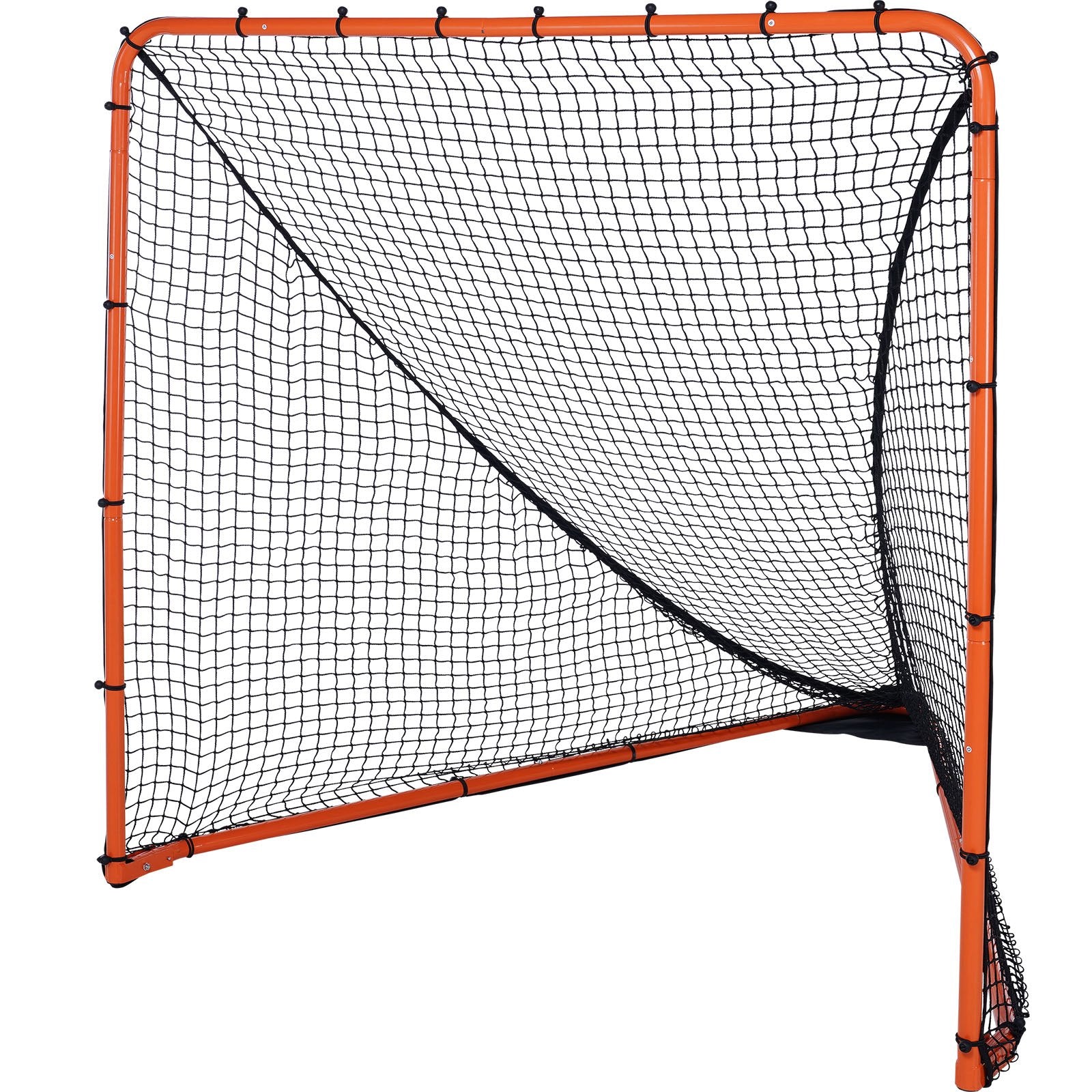 Lacrosse Goal, 1.8mx1.8m Lacrosse Net, Folding Portable Backyard Lacrosse Training Equipment, Steel Frame Training Net, Quick & Easy Setup Lacrosse Goal, Perfect for Youth Adult Training, Orange