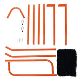 Basketball & Basketball Accessories: VEVOR Lacrosse Goal, 1.8mx1.8m Lacrosse Net, Folding Portable Backyard Lacrosse Training Equipment, Steel Frame Training Net, Quick & Easy Setup Lacrosse Goal, Perfect for Youth Adult Training, Orange