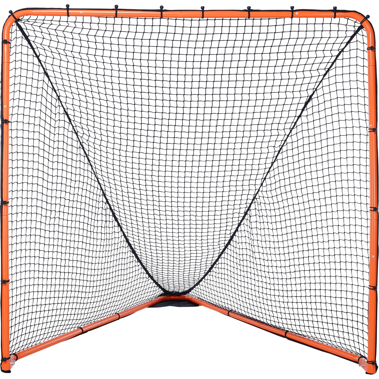 Lacrosse Goal, 1.8mx1.8m Lacrosse Net, Folding Portable Backyard Lacrosse Training Equipment, Steel Frame Training Net, Quick & Easy Setup Lacrosse Goal, Perfect for Youth Adult Training, Orange