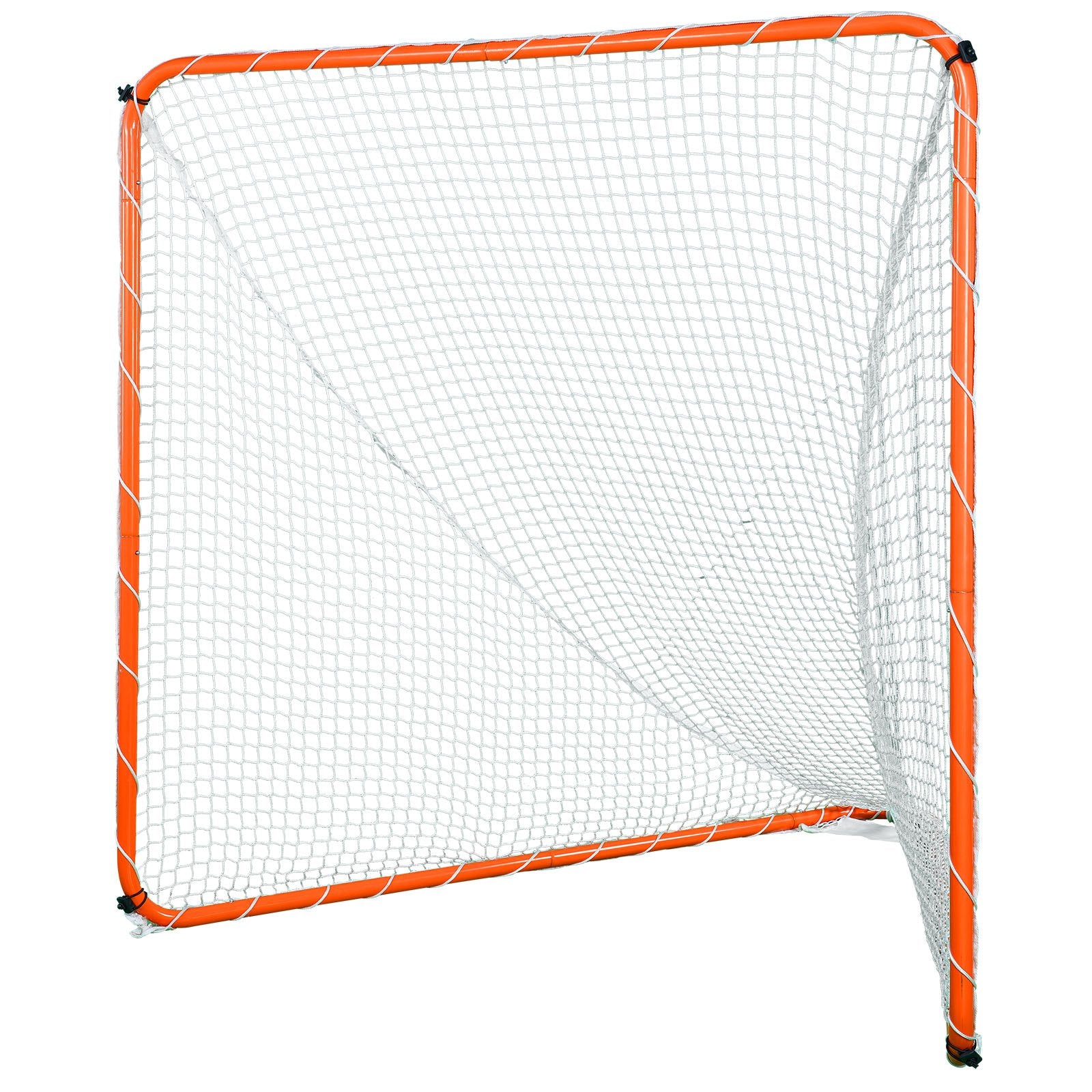Basketball & Basketball Accessories: VEVOR Lacrosse Goal, 6' x 6' Lacrosse Net, Steel Frame Backyard Lacrosse Training Equipment, Portable Lacrosse Goal with Carry Bag, Quick & Easy Setup, Perfect for Youth Adult Training, Orange