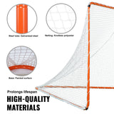 Basketball & Basketball Accessories: VEVOR Lacrosse Goal, 6' x 6' Lacrosse Net, Steel Frame Backyard Lacrosse Training Equipment, Portable Lacrosse Goal with Carry Bag, Quick & Easy Setup, Perfect for Youth Adult Training, Orange