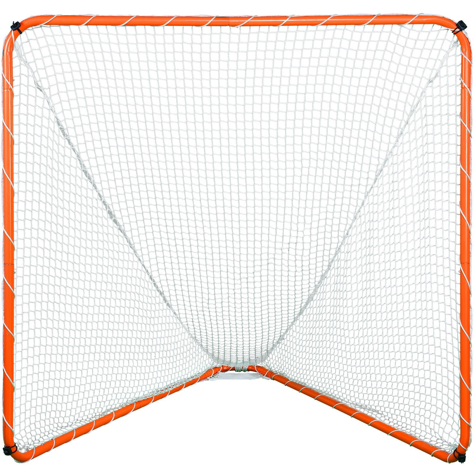 Basketball & Basketball Accessories: VEVOR Lacrosse Goal, 6' x 6' Lacrosse Net, Steel Frame Backyard Lacrosse Training Equipment, Portable Lacrosse Goal with Carry Bag, Quick & Easy Setup, Perfect for Youth Adult Training, Orange