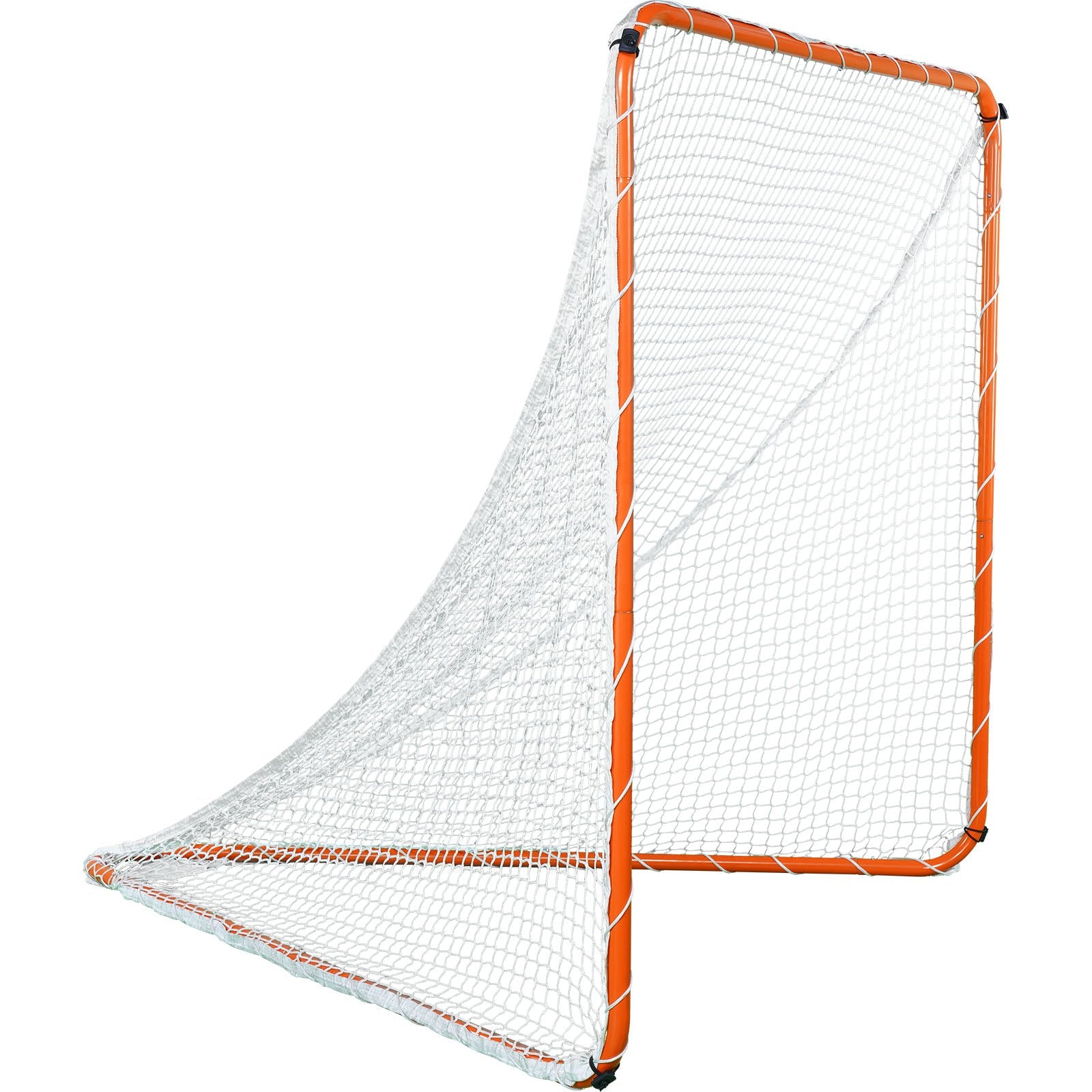 Basketball & Basketball Accessories: VEVOR Lacrosse Goal, 6' x 6' Lacrosse Net, Steel Frame Backyard Lacrosse Training Equipment, Portable Lacrosse Goal with Carry Bag, Quick & Easy Setup, Perfect for Youth Adult Training, Orange