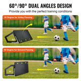 Soccer & Soccer Accessories: VEVOR Soccer Rebounder Board, 115x45 cm Portable Soccer Wall with 2 Angles Rebound, Foldable HDPE Kickback Rebound Board, Soccer Training Equipment for Kids and Adults, Passing & Shooting Practice