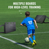 Soccer & Soccer Accessories: VEVOR Soccer Rebounder Board, 115x45 cm Portable Soccer Wall with 2 Angles Rebound, Foldable HDPE Kickback Rebound Board, Soccer Training Equipment for Kids and Adults, Passing & Shooting Practice