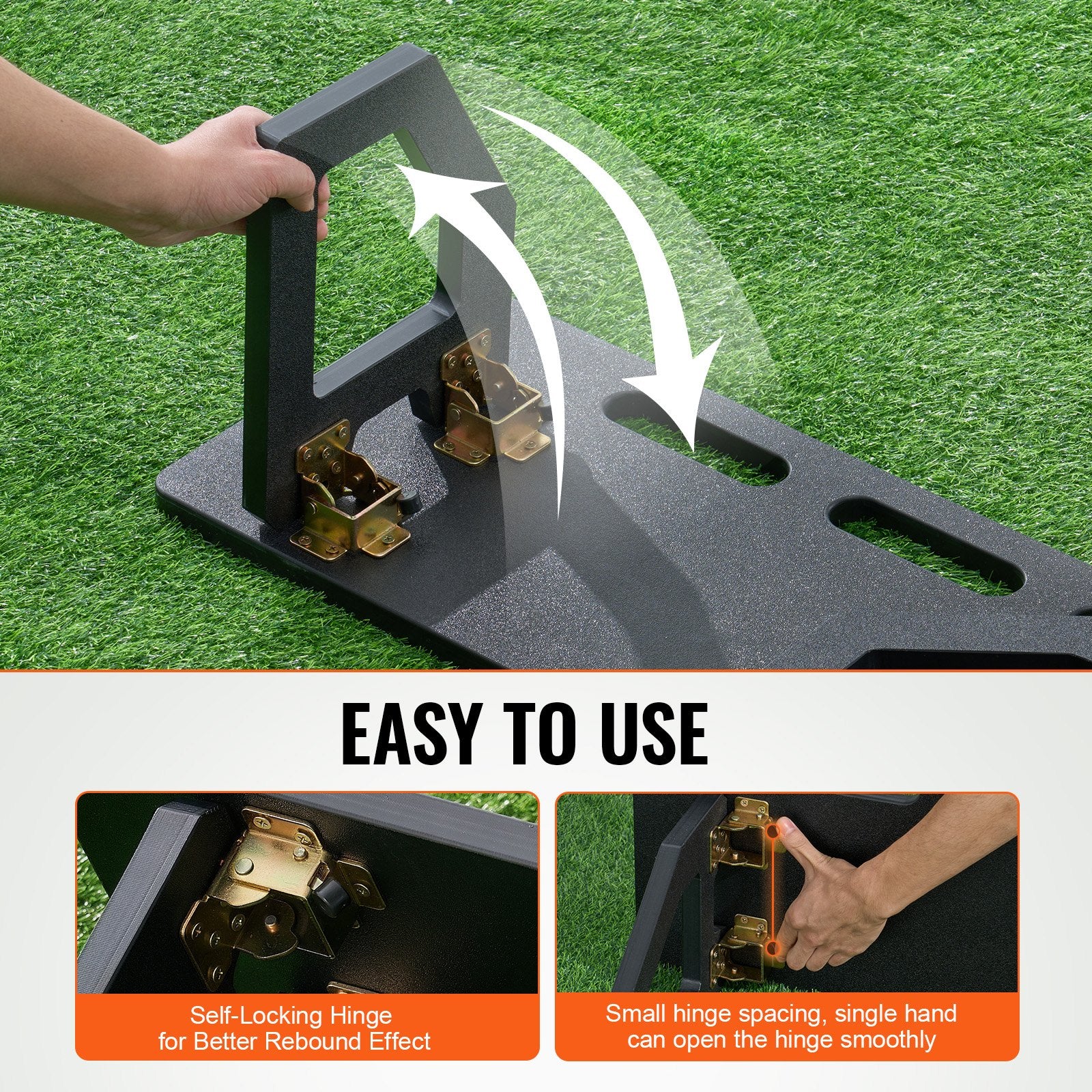 Basketball & Basketball Accessories: VEVOR Soccer Rebounder Board, 32"X12" Portable Soccer Wall with 2 Angles Rebound, Foldable HDPE Kickback Rebound Board, Soccer Training Equipment for Kids and Adults, Passing & Shooting Practice