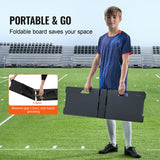 Soccer & Soccer Accessories: VEVOR Soccer Rebounder Board, 45"X13" Portable Soccer Wall with 2 Angles Rebound, Foldable HDPE Kickback Rebound Board, Soccer Training Equipment for Kids and Adults, Passing & Shooting Practice