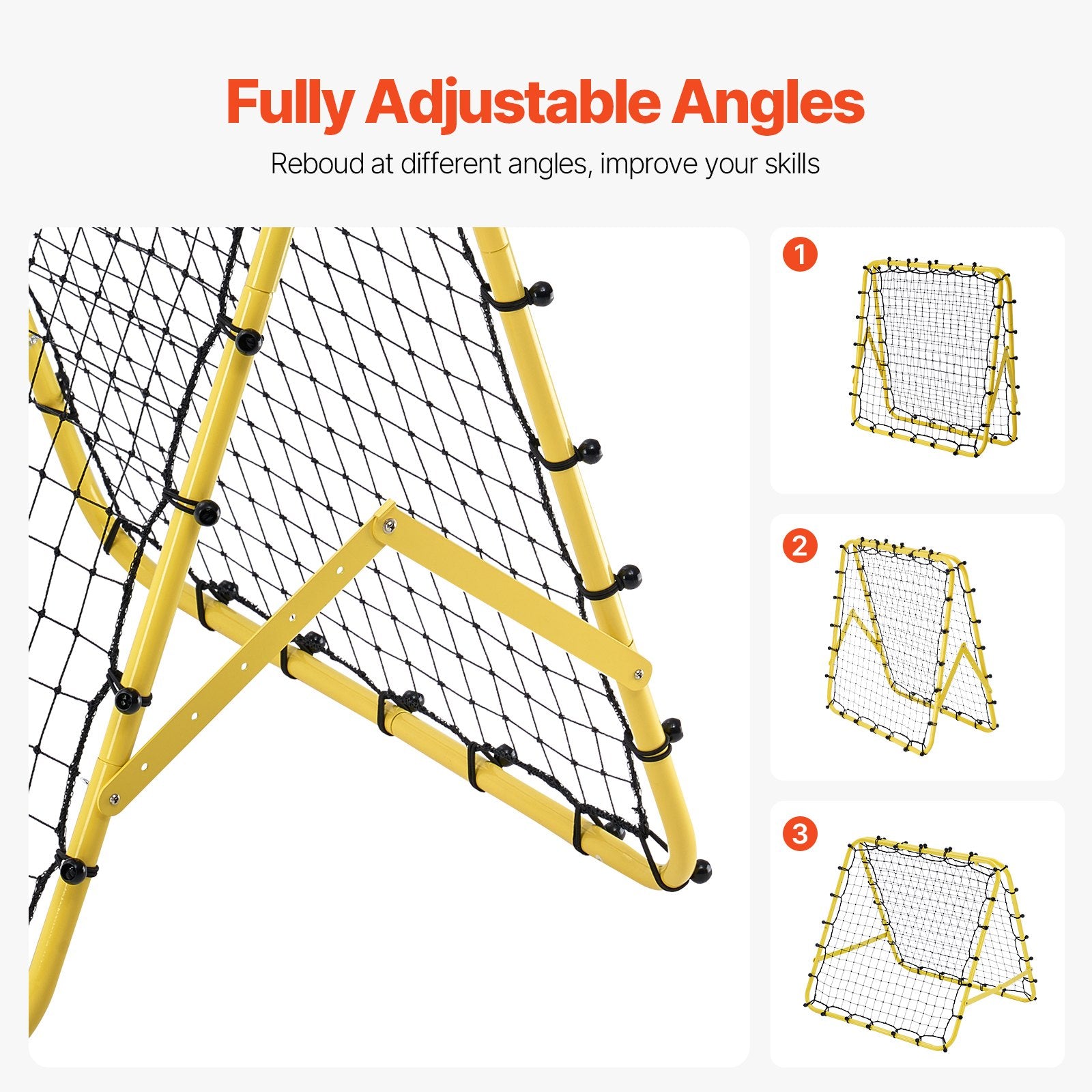 Soccer & Soccer Accessories: VEVOR 40"x35"x37" Soccer Rebounder Net Kick-Back Portable Football Training Gift