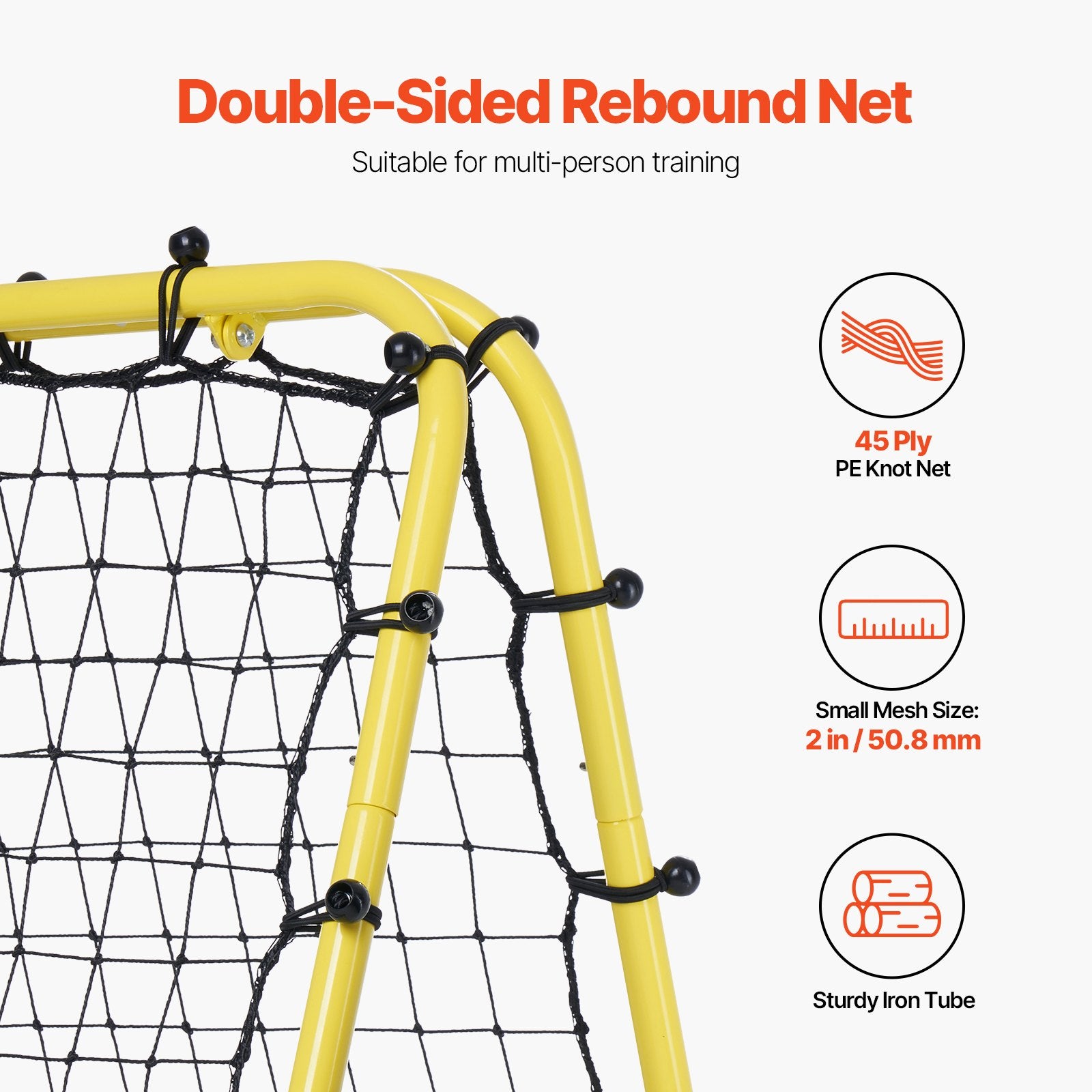 Soccer & Soccer Accessories: VEVOR 40"x35"x37" Soccer Rebounder Net Kick-Back Portable Football Training Gift