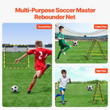 Soccer & Soccer Accessories: VEVOR 40"x35"x37" Soccer Rebounder Net Kick-Back Portable Football Training Gift