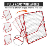 Basketball & Basketball Accessories: VEVOR Soccer Rebounder Rebound Net, Kick-Back 100x100 cm, Portable Football Training Gifts, Fully Adjustable Angles Goal Net, Aids & Equipment for Kids Teens & All Ages, Easy Set Up & Perfect Storage