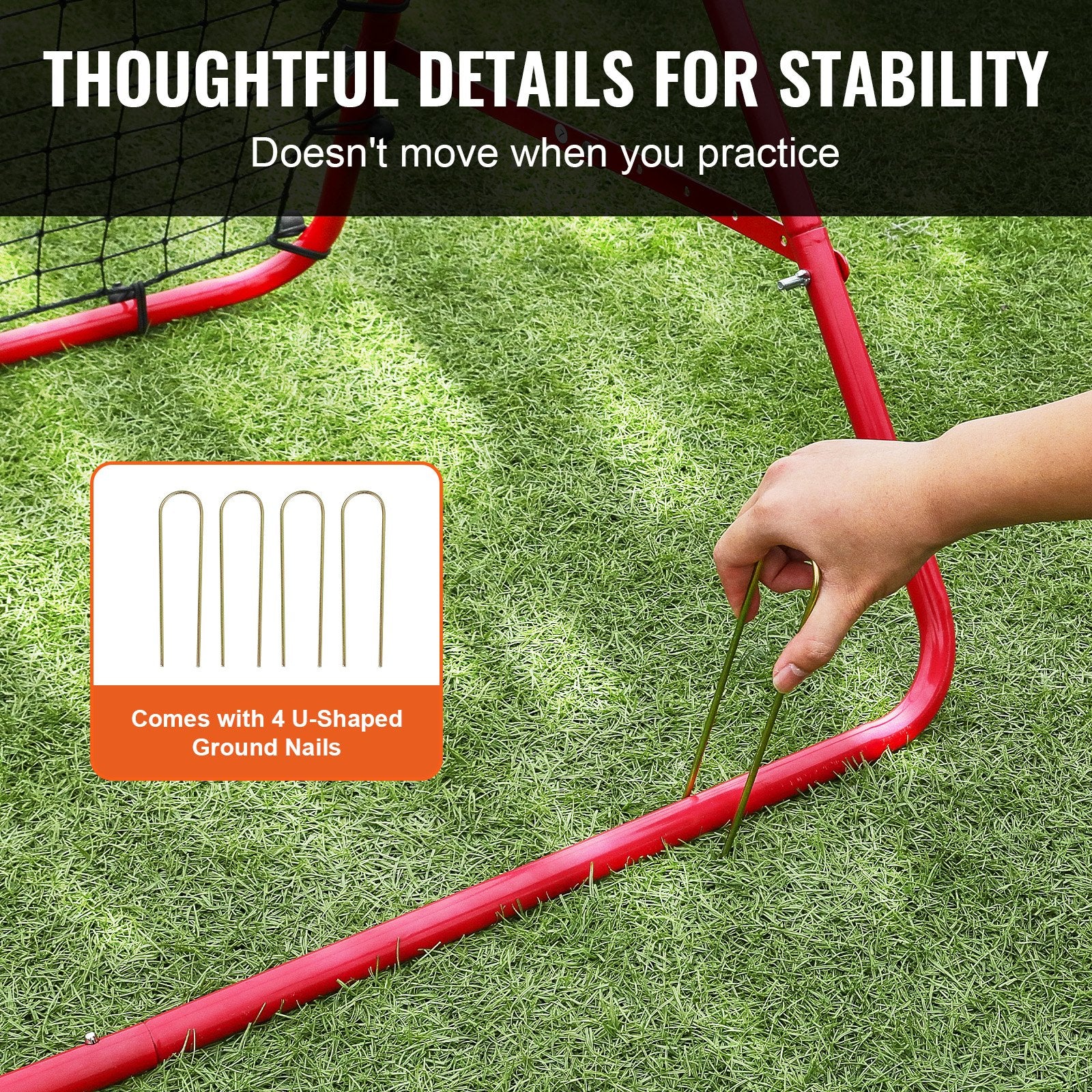 Basketball & Basketball Accessories: VEVOR Soccer Rebounder Rebound Net, Kick-Back 100x100 cm, Portable Football Training Gifts, Fully Adjustable Angles Goal Net, Aids & Equipment for Kids Teens & All Ages, Easy Set Up & Perfect Storage