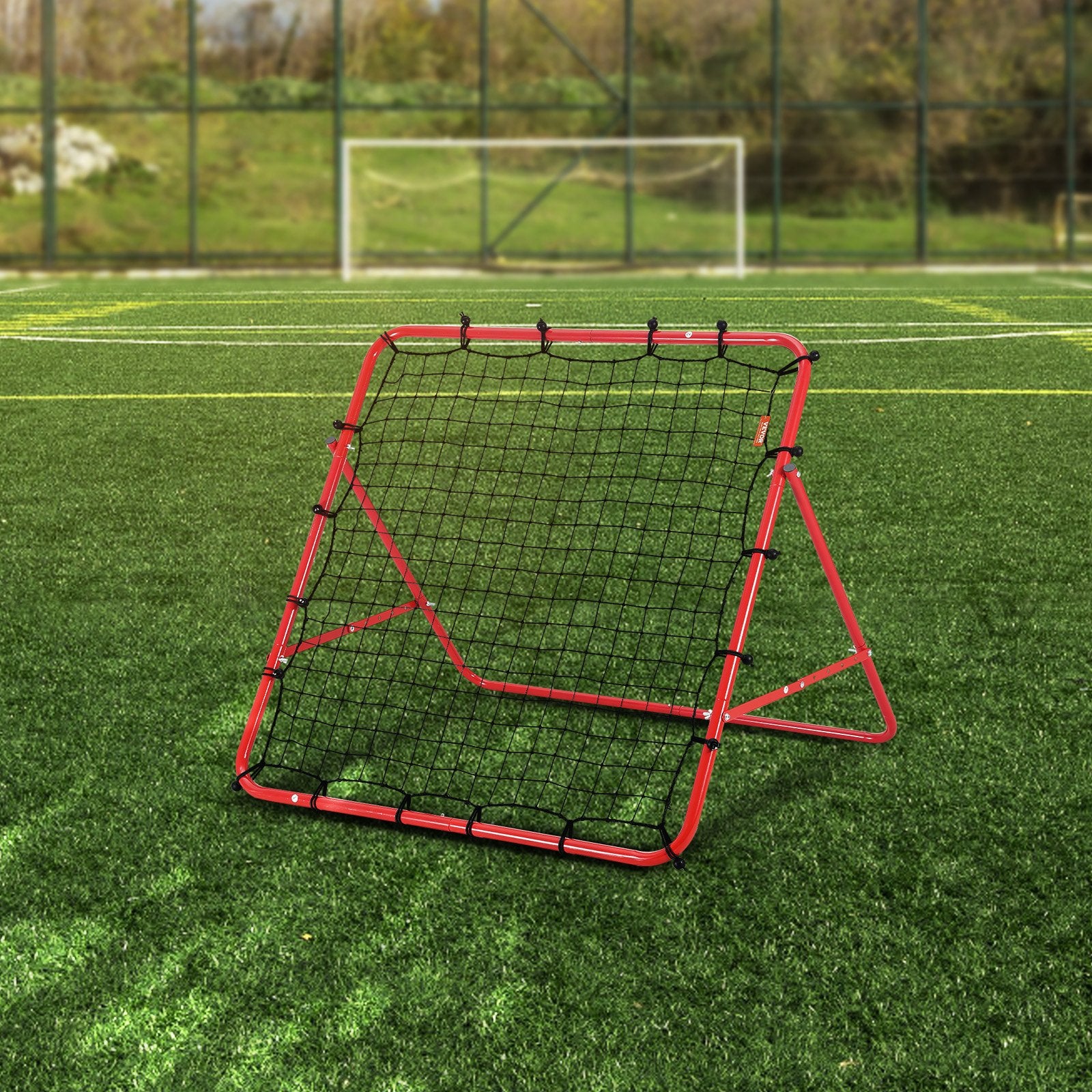 Basketball & Basketball Accessories: VEVOR Soccer Rebounder Rebound Net, Kick-Back 100x100 cm, Portable Football Training Gifts, Fully Adjustable Angles Goal Net, Aids & Equipment for Kids Teens & All Ages, Easy Set Up & Perfect Storage